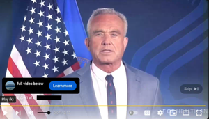 Screenshot of RFK Jr deepfake video